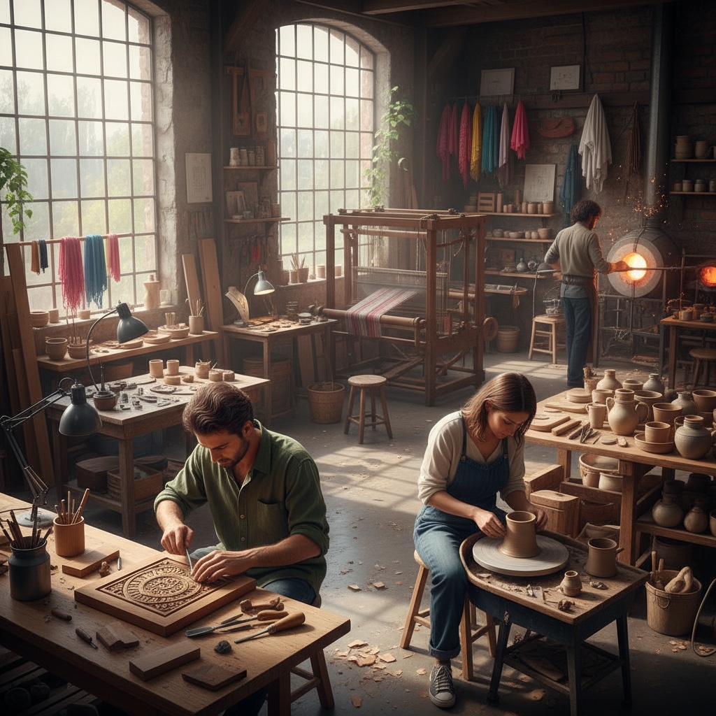 Lokaler Handwerker bei der Arbeit